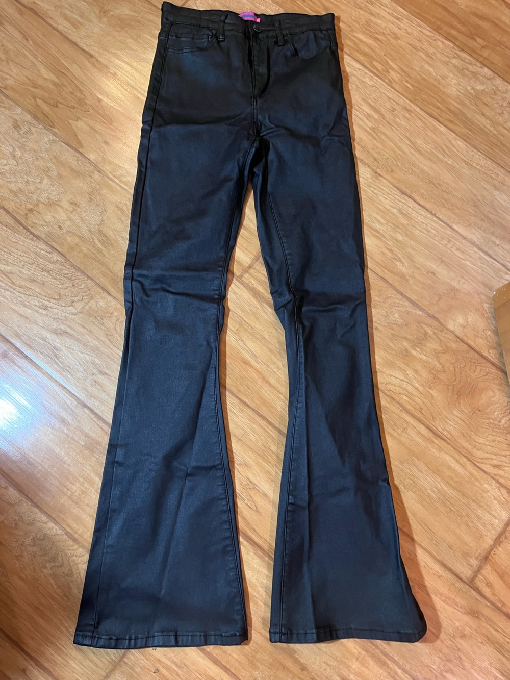 Edikted Black Pants with Pink Logo Tag